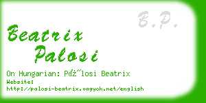 beatrix palosi business card